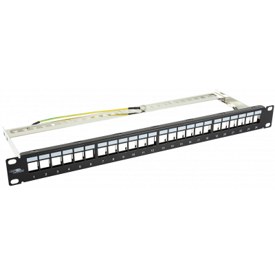 KEYSTONE 24-PORT PATCHPANEL UNEQUIPPED WITH BAR SUPPORT FTP